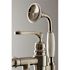 Kingston Brass Traditional Single-Handle Floor-Mount Roman Tub Faucet with Hand Shower in Brushed Nickel