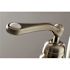 Kingston Brass Traditional Single-Handle Floor-Mount Roman Tub Faucet with Hand Shower in Brushed Nickel
