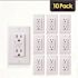 Faith 15 Amp 125-Volt GFCI Duplex Outlet, GFI Receptacle with Indicator Light, Wall Plate Included, White (10-Pack)