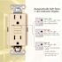 Faith 15 Amp 125-Volt GFCI Duplex Outlet, GFI Receptacle with Indicator Light, Wall Plate Included, Ivory (10-Pack)