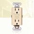 Faith 15 Amp 125-Volt GFCI Duplex Outlet, GFI Receptacle with Indicator Light, Wall Plate Included, Ivory (10-Pack)