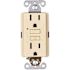 Faith 15 Amp 125-Volt GFCI Duplex Outlet, GFI Receptacle with Indicator Light, Wall Plate Included, Ivory (10-Pack)