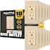 20-Amp 125-Volt GFCI Duplex Tamper Resistant Outlet, GFI Receptacle with Indicator Light and Wall Plate, Ivory (10-Pack)