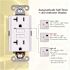 Faith 20-Amp 125-Volt GFCI Outlet, Self-Test GFI Receptacle, Duplex Outlet, Wall Plate Included, White (10-Pack)