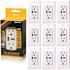 15 Amp Decorator Tamper-Resistant Duplex Outlet and 4.6 Amp USB Charger Receptacle, Wall Plate Included, White (10-Pack)