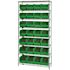 QUANTUM STORAGE SYSTEMS Giant Open Hopper 36 in. x 14 in. x 74 in. Wire Chrome Heavy Duty 8-Tier Industrial Shelving Unit