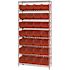 QUANTUM STORAGE SYSTEMS Giant Open Hopper 36 in. x 14 in. x 74 in. Wire Chrome Heavy Duty 8-Tier Industrial Shelving Unit