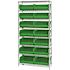 QUANTUM STORAGE SYSTEMS Giant Open Hopper 36 in. x 14 in. x 74 in. Wire Chrome Heavy Duty 8-Tier Industrial Shelving Unit