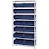QUANTUM STORAGE SYSTEMS Giant Open Hopper 36 in. x 14 in. x 74 in. Wire Chrome Heavy Duty 8-Tier Industrial Shelving Unit