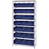 QUANTUM STORAGE SYSTEMS Giant Open Hopper 36 in. x 14 in. x 74 in. Wire Chrome Heavy Duty 8-Tier Industrial Shelving Unit