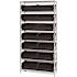 QUANTUM STORAGE SYSTEMS Giant Open Hopper 36 in. x 14 in. x 74 in. Wire Chrome Heavy Duty 8-Tier Industrial Shelving Unit