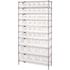 QUANTUM STORAGE SYSTEMS Giant Open Hopper 36 in. x 14 in. x 74 in. Wire Chrome Heavy Duty 10-Tier Industrial Shelving Unit