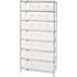 QUANTUM STORAGE SYSTEMS Giant Open Hopper 36 in. x 14 in. x 74 in. Wire Chrome Heavy Duty 8-Tier Industrial Shelving Unit