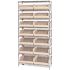 QUANTUM STORAGE SYSTEMS Giant Open Hopper 36 in. x 14 in. x 74 in. Wire Chrome Heavy Duty 8-Tier Industrial Shelving Unit