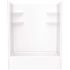 Aquatic A2 Reinforced 60 in. x 30 in. x 76 in. 4-Piece Direct-to-Stud Bath and Shower Kit with Left Drain in White
