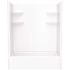 Aquatic A2 Reinforced 60 in. x 30 in. x 76 in. 4-Piece Direct-to-Stud Bath and Shower Kit with Right Drain in White