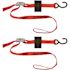 SNAP-LOC 4 ft. x 1 in. S-Hook Cam Strap with Hook and Loop Storage Fastener in Red (2-Pack)