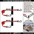 SNAP-LOC 8 ft. x 1 in. S-Hook Ratchet Strap with Hook and Loop Storage Fastener in Red (2-Pack)