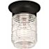 Design House 1-Light Black Indoor/Outdoor Jelly Jar Flush Mount Ceiling Light