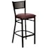 Flash Furniture Carnegy Avenue 30.25 in. Burgundy Vinyl Seat/Black Metal Frame Bar Stool