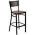 Flash Furniture Carnegy Avenue 28.5 in. Cherry Wood Seat/Black Metal Frame Bar Stool