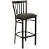 Flash Furniture Carnegy Avenue 29 in. Black Vinyl Seat/Black Metal Frame Bar Stool