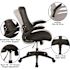 Carnegy Avenue Kelista Mesh Mid-Back Ergonomic Swivel Office Chair in Black with Flip-Up Arms