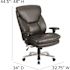Carnegy Avenue Faux Leather Swivel Ergonomic Office Chair in Black