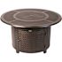 Fire Sense Walkers 44 in. x 24 in. Round Aluminum Propane Fire Pit Table in Antique Bronze