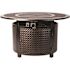 Fire Sense Walkers 44 in. x 24 in. Round Aluminum Propane Fire Pit Table in Antique Bronze