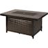 Fire Sense Weyland 48 in. x 24 in. Rectangle Aluminum LPG Fire Pit Table in Antique Bronze