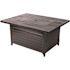Fire Sense Sawyer 48 in. x 24 in. Rectangle Aluminum Propane Fire Pit Table in Antique Bronze