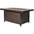 Fire Sense Baker 48 in. x 24 in. Rectangle Aluminum Propane Fire Pit Table in Antique Bronze