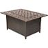 Fire Sense Dynasty 48 in. x 24 in. Rectangle Aluminum Propane Fire Pit Table in Antique Bronze