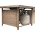 Fire Sense Langhorne 40 in. x 40 in. Square Aluminum Propane Fire Pit Table in Barnwood