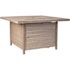 Fire Sense Langhorne 40 in. x 40 in. Square Aluminum Propane Fire Pit Table in Barnwood
