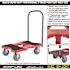 SNAP-LOC 1,800 lbs. Capacity Super-Duty Professional E-Track Push Cart Dolly in Red