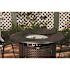 Fire Sense Weyland 44 in. x 24 in. Round Aluminum Propane Fire Pit Table in Antique Bronze