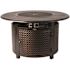 Fire Sense Weyland 44 in. x 24 in. Round Aluminum Propane Fire Pit Table in Antique Bronze