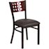 Carnegy Avenue Mahogany Wood Back/Black Vinyl Seat/Black Metal Frame Metal Side Chair