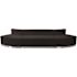 Carnegy Avenue Hercules Alon Series 3-Piece Black Faux Leather Reception Configuration Living Room Sets