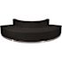 Carnegy Avenue Hercules Alon Series 3-Piece Black Faux Leather Reception Configuration Living Room Sets