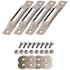 SNAP-LOC Stainless Steel E-Track Single Strap Anchor with Carriage Bolts (4-Pack)