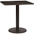Carnegy Avenue Black Laminate Wood Table Top Pedestal Base Dining Table Seats 4