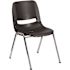 Carnegy Avenue Black Plastic/Chrome Frame Side Chair