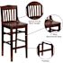 Carnegy Avenue 44 in. Mahogany Wood Bar Stool