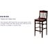 Carnegy Avenue 44 in. Mahogany Wood Bar Stool