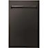 18 in. Top Control 6-Cycle Compact Dishwasher with 2 Racks in Black Stainless Steel & Traditional Handle