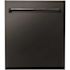 24 in. Top Control 6-Cycle Compact Dishwasher with 2 Racks in Black Stainless Steel & Traditional Handle