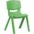 Carnegy Avenue Green Plastic Stackable School Chair with 15.5 in. Seat Height